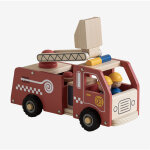 Sklum - camion de pompier en bois pour kenan kids rouge grenat Sklum - camion de pompier en bois pour kenan kids rouge grenat