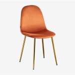 Sklum - chaise de salle à manger en velours glamm Óxido doré Sklum - chaise de salle à manger en velours glamm Óxido doré