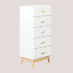 Chiffonnier en mdf tom sklum blanc
