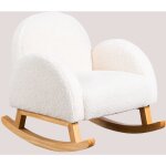 Sklum - fauteuil  bascule en peau de mouton gigis kids blanc