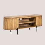 Sklum - meuble tv 160x45 cm en bois de manguier analis