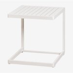 Sklum - table d'appoint de jardin carr�e 40x40 cm en aluminium dulem blanc gardenia