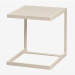 Sklum - table d'appoint de jardin carr�e 40x40 cm en aluminium dulem tapioca beige