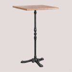 Table haute de bar carr� en bois d'acacia azteca sklum &x2194&xfe0e 70 cm
