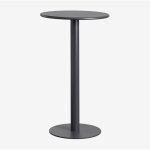 Sklum - table de jardin haute ronde �60 cm en m�tal mizzi gris graphite