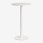 Table haute de jardin ronde �60 cm en fer mizzi sklum blanc gardenia
