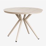 Sklum - table de jardin ronde en aluminium valérie tapioca beige Ø100 cm Sklum - table de jardin ronde en aluminium valérie tapioca beige Ø100 cm