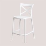 Sklum - tabouret haut otax blanc ?65 cm