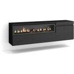 Skraut home - meuble tv, banc t�l�, grand espace de rangement, 150x45x35cm, pour les tv jusqu'� 65', ...