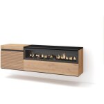 Skraut home - meuble tv, banc t�l�, grand espace de rangement, 150x45x35cm, pour les tv jusqu'� 65', ...