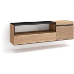 Skraut home - meuble tv, banc t�l�, grand espace de rangement, 150x45x35cm, pour les tv jusqu'� 65', ...