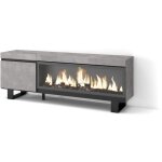 Skraut home - meuble tv, banc t�l�, grand espace de rangement, 160, pour les tv jusqu'� 65 , chemin�e ...