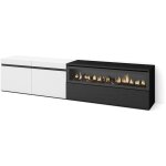 Skraut home - meuble tv, banc t�l�, grand espace de rangement, 200x45x35cm, pour les tv jusqu'� 80', ...