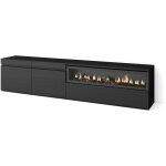 Skraut home ? meuble tv avec chemin�e �lectrique ? grand espace de rangement 200x45x35cm ? pour tv jusqu'� ...