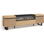 Skraut home - meuble tv, banc t�l�, grand espace de rangement, 200x57x35cm, pour les tv jusqu'� 80', ...