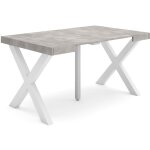 Skraut home - table console extensible, console meuble, 140, pour 6 personnes, pieds bois massif, style ...