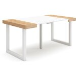 Skraut home ? table console extensible 90x58cm ? longueur ajustable jusqu'� 160cm ? pieds en bois massif ...