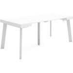 Skraut home - table console extensible, console meuble, 180, pour 8 personnes, pieds en bois, style moderne, ...