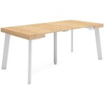 Skraut home - table console extensible, console meuble, 180, pour 8 personnes, pieds en bois, style moderne, ...