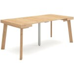 Skraut home - table console extensible, console meuble, 180, pour 8 personnes, pieds en bois, style moderne, ...
