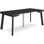 Skraut home - table console extensible, console meuble, 180, pour 8 personnes, pieds en bois, style moderne, ...