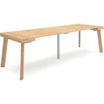 Skraut home - table console extensible, console meuble, 260, pour 12 personnes, pieds en bois, style ...
