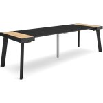Skraut home - table console extensible, console meuble, 260, pour 12 personnes, pieds en bois, style ...