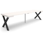 Skraut home - table console extensible, console meuble, 300, pour 14 personnes, pieds bois massif, style ...