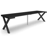 Skraut home - table console extensible, console meuble, 300, pour 14 personnes, pieds bois massif, style ...