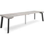 Skraut home - table console extensible, console meuble, 300, pour 14 personnes, pieds en bois, style ...