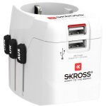 1302470 adaptateur de voyage pro light usb (2xa) - world - skross 1302470 adaptateur de voyage pro light usb (2xa) - world - skross