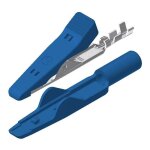 Pince crocodile miniature 8 a bleu sks hirschmann 930318102 plage de serrage max. : 4 mm longueur: 41. ...