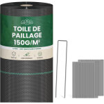 Skylantern - lot toile de paillage 50m 150g / m + 100 sardines de fixation