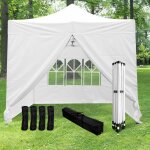 Tonnelle de jardin pliable 3x3 m - structure solide, toile paisse et impermable - 520d (320g / m) ...