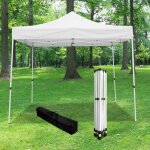Tonnelle de jardin pliable 3x3 m - structure solide, toile paisse et impermable - 520d (320g / m) ...