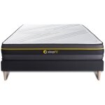 Sleepfit - ensemble matelas sommier active 140 x 190 cm - couleur : noir Sleepfit - ensemble matelas sommier active 140 x 190 cm - couleur : noir