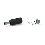 Embout d'axe pour tube octogonal 40 mm avec support