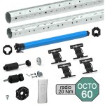 Kit de motorisation radio pour volet roulant 40 kg - tube octo  60 mm - 20 nm