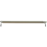 Rail de 42 cm en aluminium avec embouts pour motorisation de volet battant - blanc