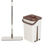 Smart mop compact ? balai  tte extra large et pivotante 360 + seau  2 compartiments nettoyage et ...