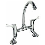 Snq - phasat renaissance retro m�langeur cuisine �vier deux poign�e du pont laiton robinet mitigeur d'�vier ...