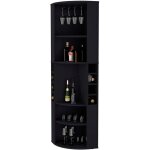 So - hi meuble bar d?angle avec �tag�res et espace pour bouteilles