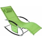 Sobuy - chaise longue transat pliable jardin aluminium ? bain de soleil ergonomique  bascule relax ? ...
