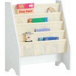 Sobuy - biblioth�que �tag�re � livres pour enfants porte - revues 4 compartiments frg225 - w �