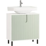 Sobuy bzr139 - gr meuble sous lavabo salle de bain, armoire de rangement pour vasque avec 2 portes et ...