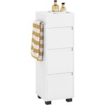 Sobuy - meuble colonne ? 30×30×90 cm, 3 tiroirs + 4 niches + porte?serviettes réglable, mdf laqué blanc ... Sobuy - meuble colonne ? 30×30×90 cm, 3 tiroirs + 4 niches + porte?serviettes réglable, mdf laqué blanc ...