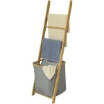 Sobuy - chelle porte - serviettes support pour serviettes sans perçage avec 1 panier à linge amovible ... Sobuy - chelle porte - serviettes support pour serviettes sans perçage avec 1 panier à linge amovible ...