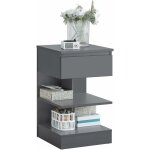 Sobuy ? table de chevet bout de canap� avec 1 tiroir et 2 �tag�res ? rangement moderne pour salon ou ...