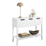 Sobuy fsb51 - w table console, table d?entrée, bout de canapé avec 3 tiroirs et 1 étagère, pour entrée, ... Sobuy fsb51 - w table console, table d?entrée, bout de canapé avec 3 tiroirs et 1 étagère, pour entrée, ...