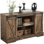 Sobuy fsb60 - n meuble bas placard de rangement commode avec porte de grange coulissante armoire  chaussures ...
